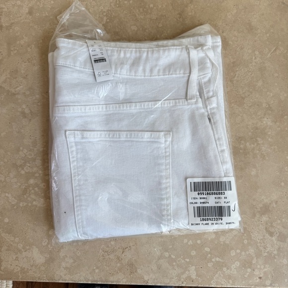 J Crew White Skinny Flare Jean Womens Size 33 High Waist Slimming - Picture 16 of 16